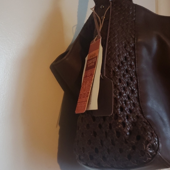 Genuine Brown  Leather Hobo Bag - Picture 5 of 13